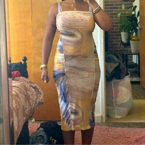 Zara draped tulle dress